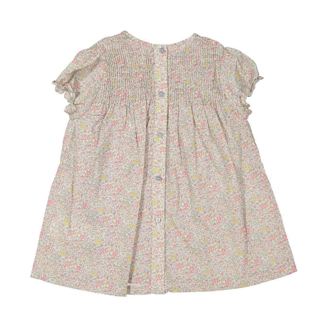 Bonton Green Floral Arome Baby Dress