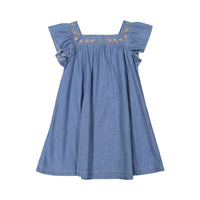Bonton Chambray Embroidered Alba Dress