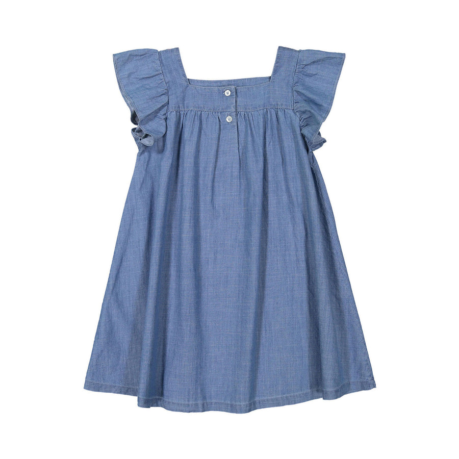 Bonton Chambray Embroidered Alba Dress