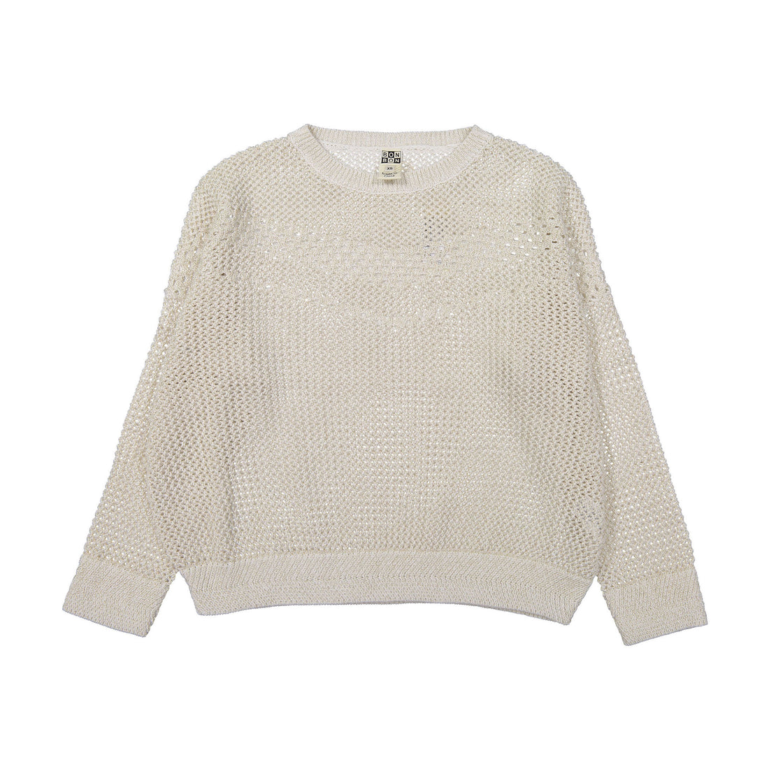 Bonton Cream Crochet Womens Sweater