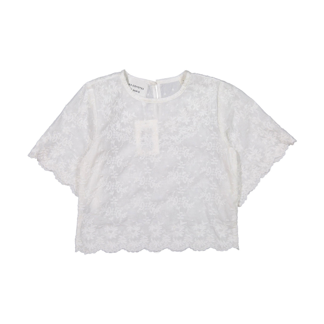 Les Coyotes de Paris Cream Flower Embroidery Caroline Shirt