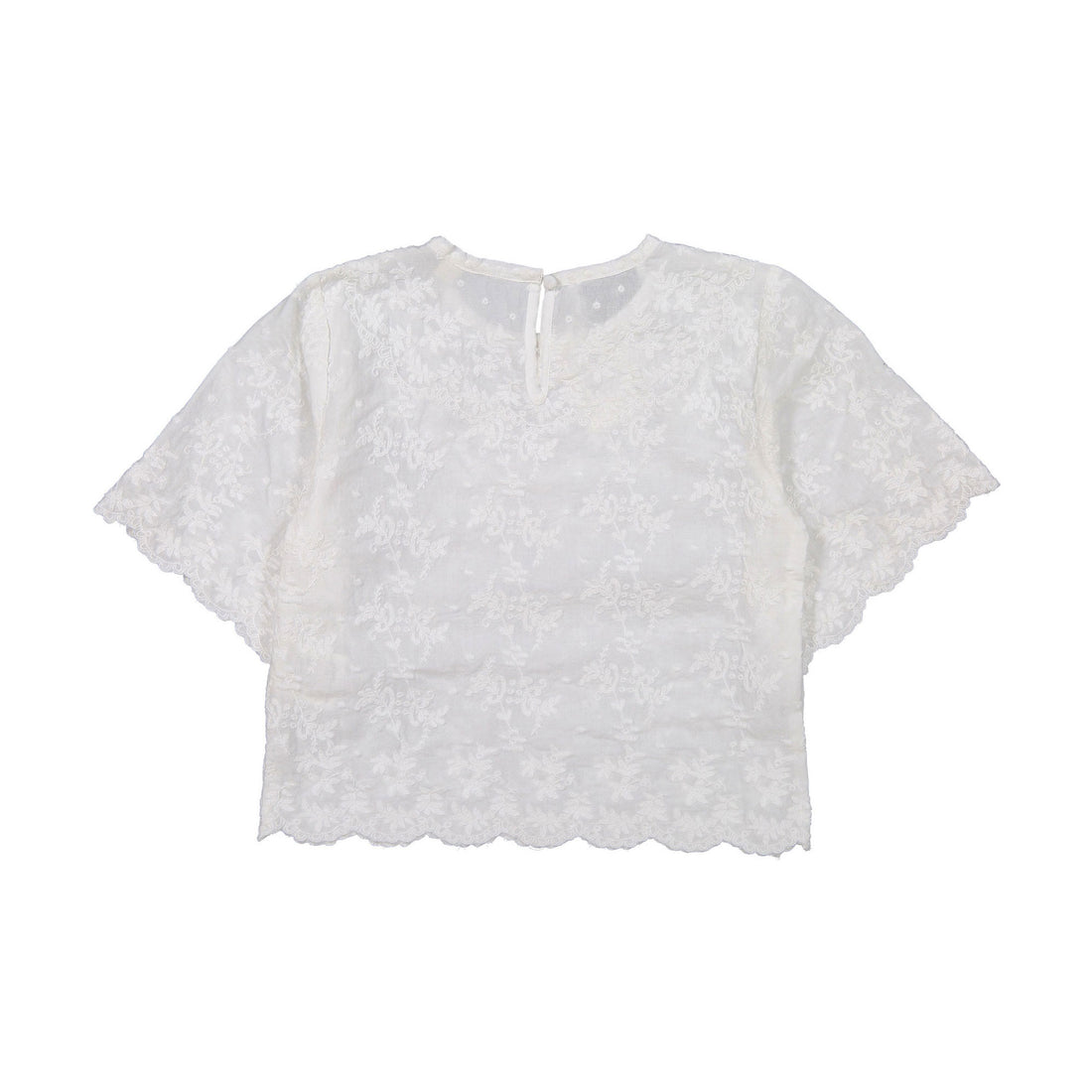 Les Coyotes de Paris Cream Flower Embroidery Caroline Shirt