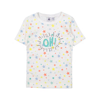 Petit Bateau White Multi Stars Pajamas