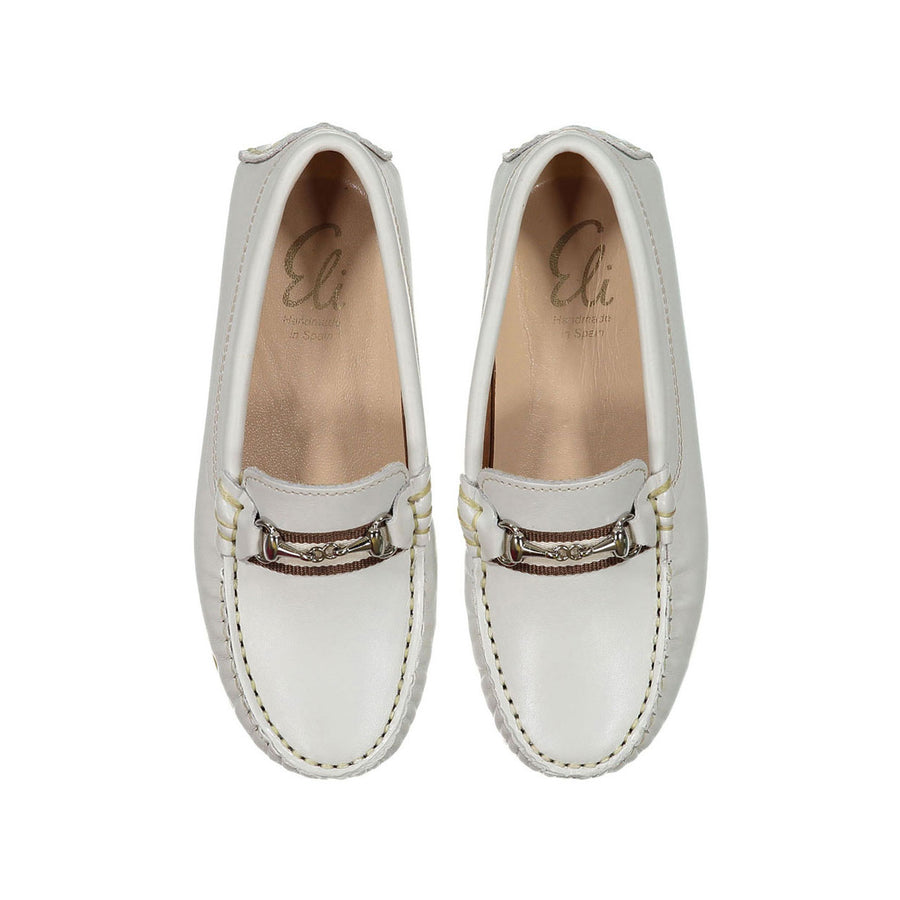 Papanatas Beige Buckle Classic Loafers