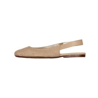 Papanatas Camel Linen Slingbacks