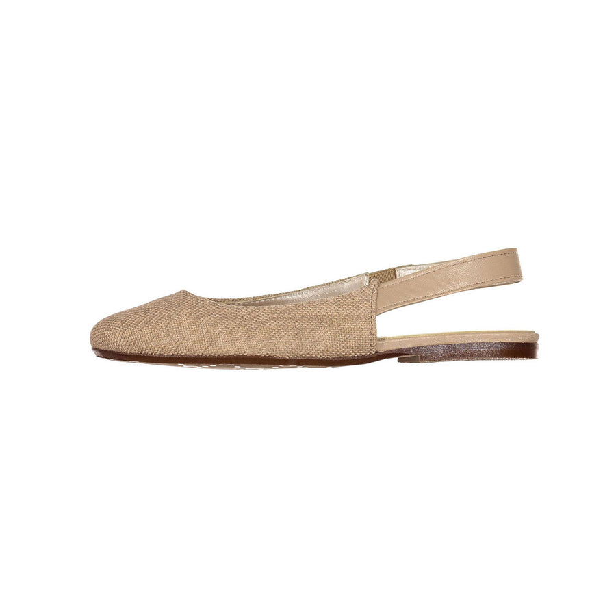 Papanatas Camel Linen Slingbacks