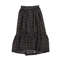 Soeur Black Print Heart Button Skirt
