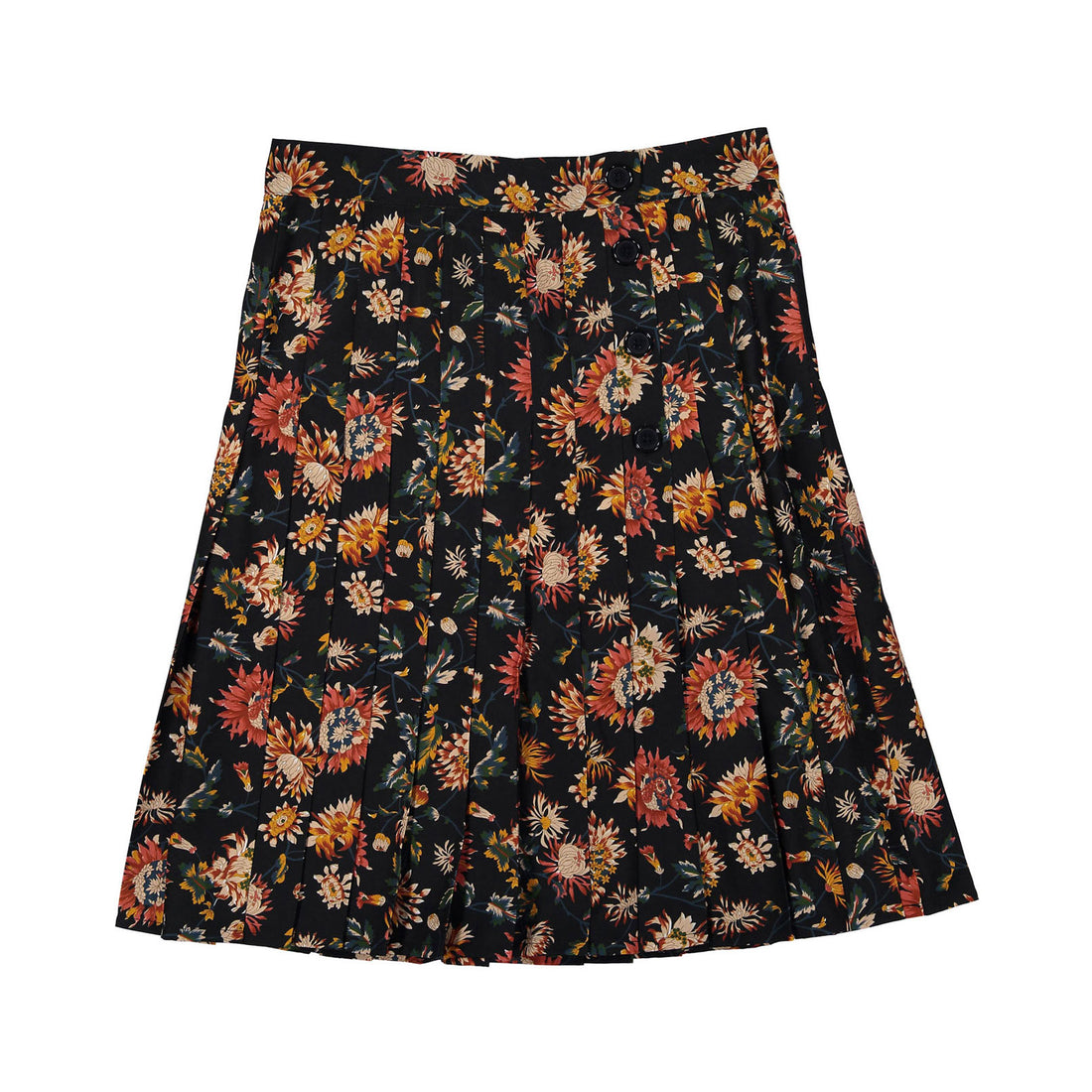 Soeur Black Floral Francoise Skirt