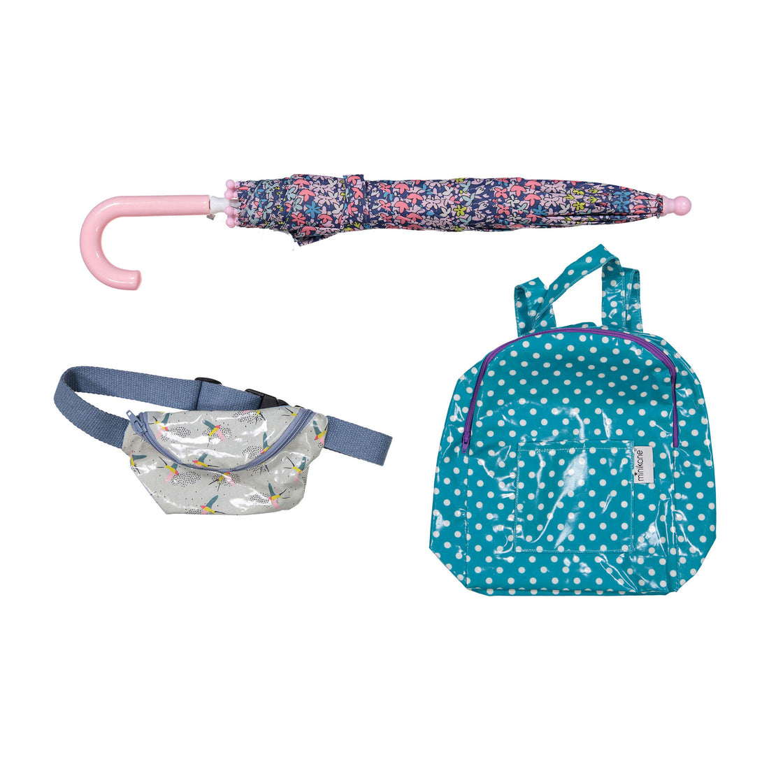 MiniKane Umbrella + Bag + Fanny Pack