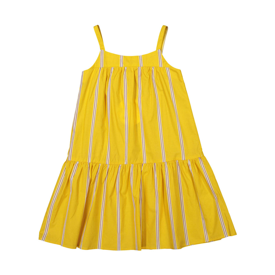 Maan Yellow Thin Lines Laurel Maxi Dress