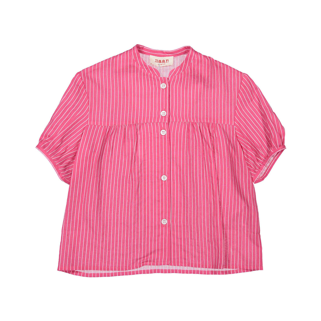 Maan Hot Pink Stripe Pearly Blouse
