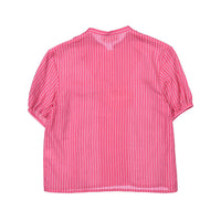 Maan Hot Pink Stripe Pearly Blouse