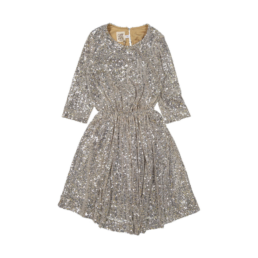 Caffe Dorzo Silver Sequin Cora Dress