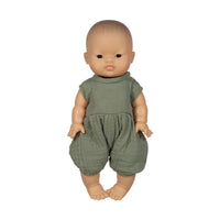 MiniKane Olive Double Gauze Noa Romper