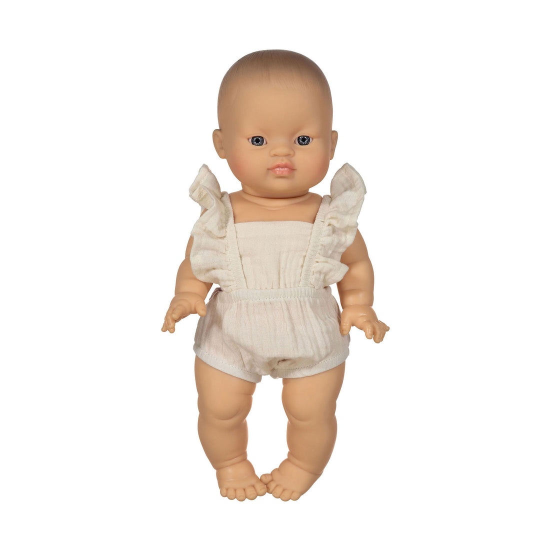 MiniKane Ecru Double Gauze Lou Retro Romper