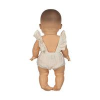 MiniKane Ecru Double Gauze Lou Retro Romper