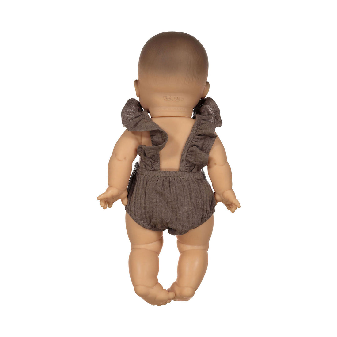 MiniKane Taupe Double Gauze Lou Retro Romper