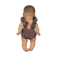 MiniKane Taupe Double Gauze Lou Retro Romper
