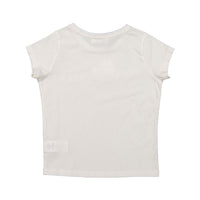 Bonpoint White Rainbow Logo Tee