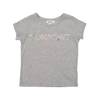 Bonpoint Grey Melange Logo Tee