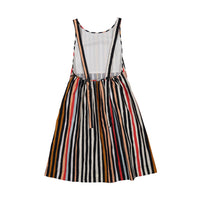 Hilda.Henri Striped Print Apron Dress