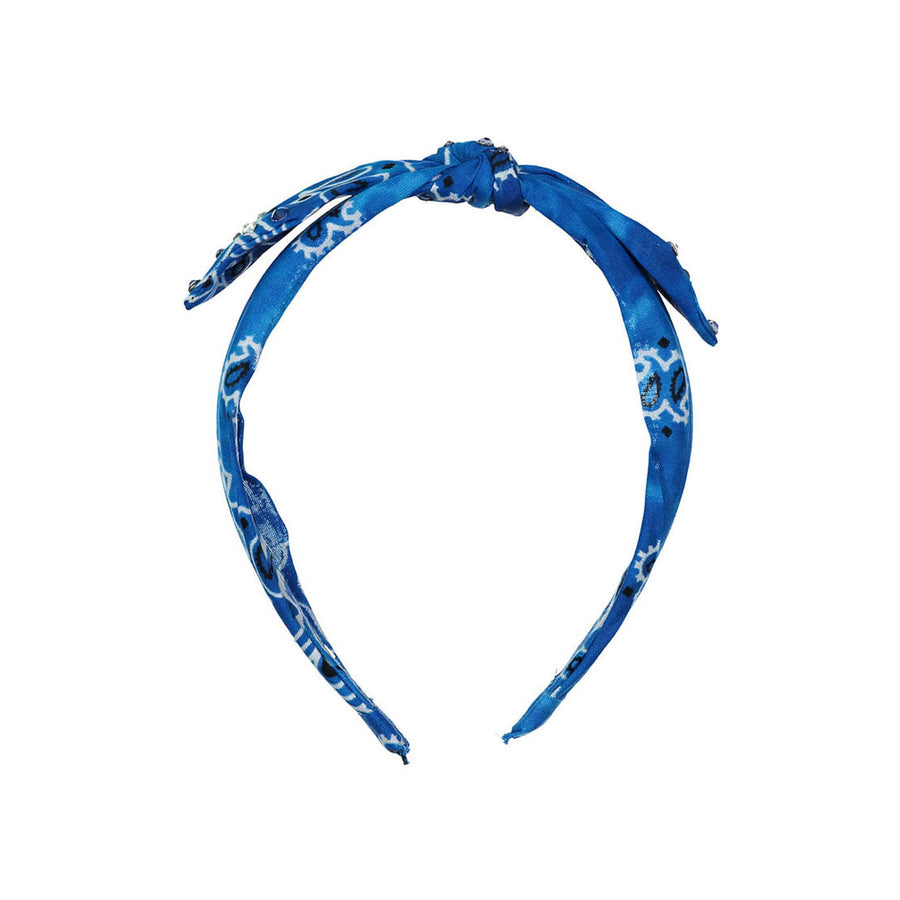 Bari Lynn Blue Crystallized Knot Headband