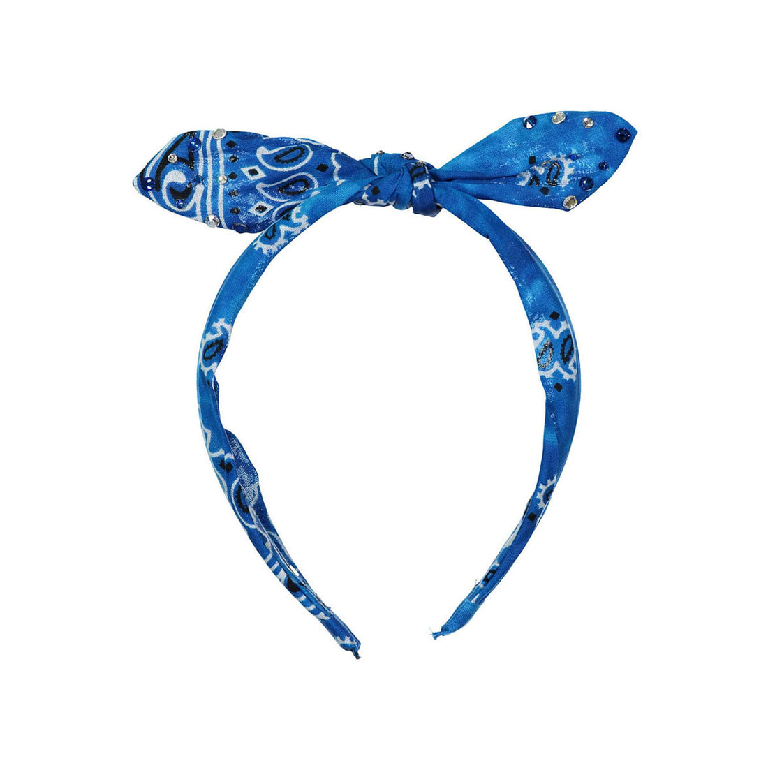 Bari Lynn Blue Crystallized Knot Headband