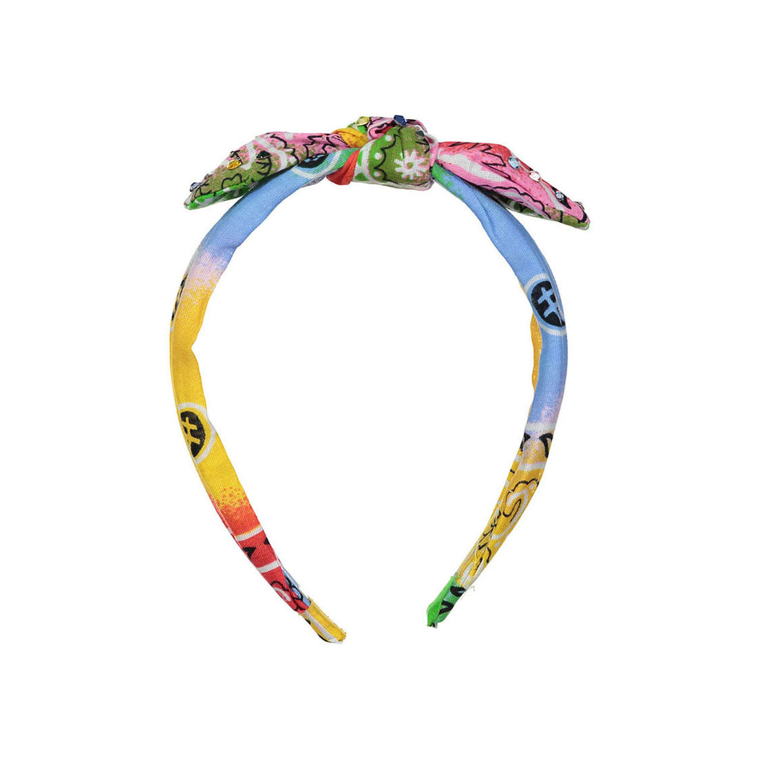 Bari Lynn Yellow Tie Dye Crystallized Headband