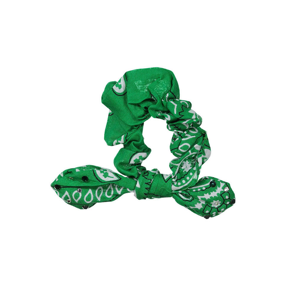 Bari Lynn Green Crystallized Scrunchie