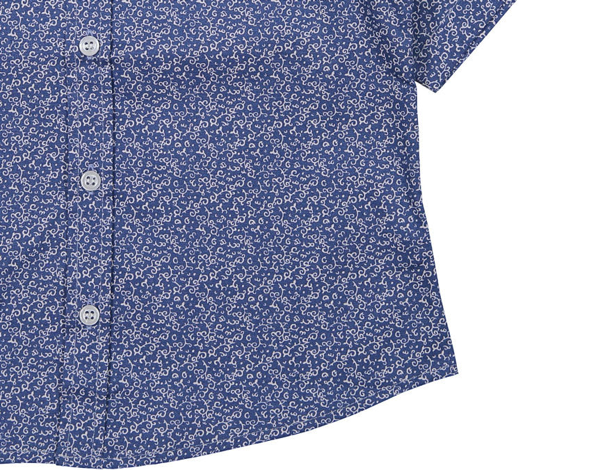 Boys and Arrows Navy Scribble Print Short Sleeve Shirt