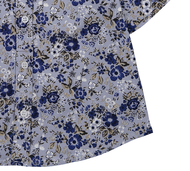 Boys and Arrows Grey Floral Short Sleeve Shirt
