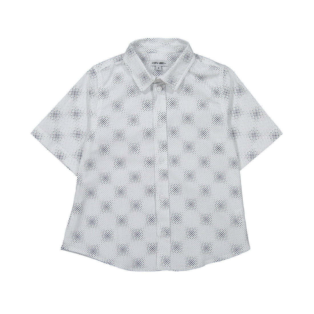 Boys and Arrows Blue Diamond Print Short Sleeve Shirt