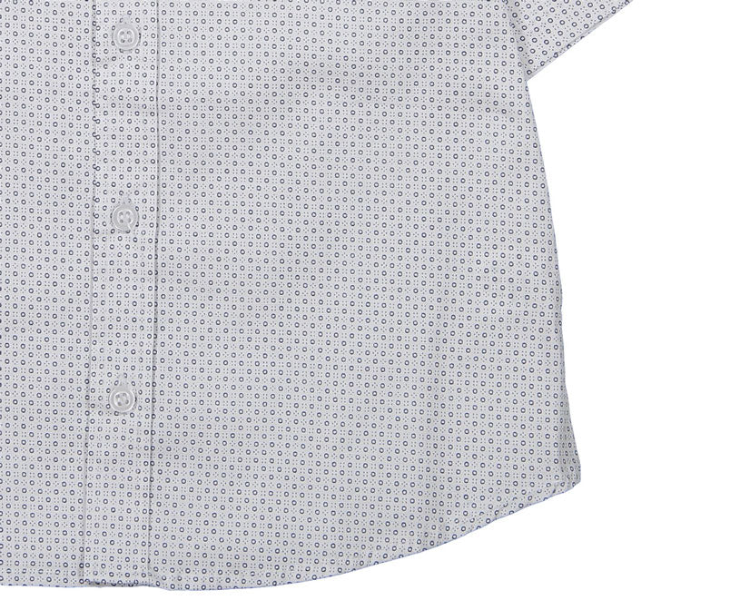 Boys and Arrows Navy Circle Print Short Sleeve Shirt