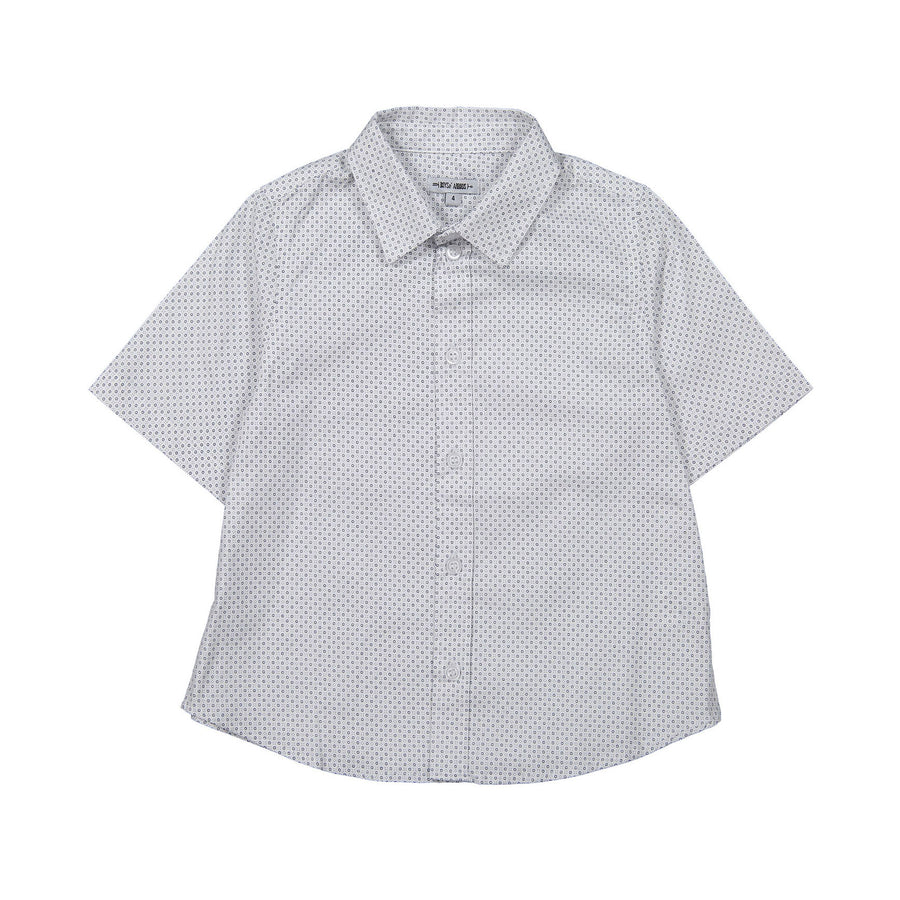 Boys and Arrows Navy Circle Print Short Sleeve Shirt