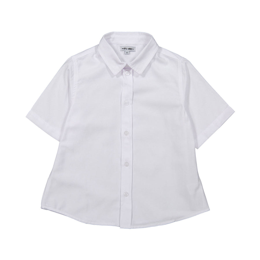 Boys and Arrows White Short Sleeve Collar Shirt
