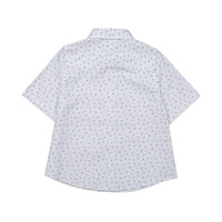 Boys and Arrows Medium Blue Sketch Short Sleeve Shirt