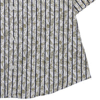 Boys and Arrows Navy Stripe Green Floral Short Sleeve Shirt