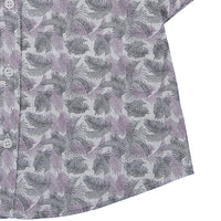 Boys and Arrows Purple Leaves Short Sleeve Shirt