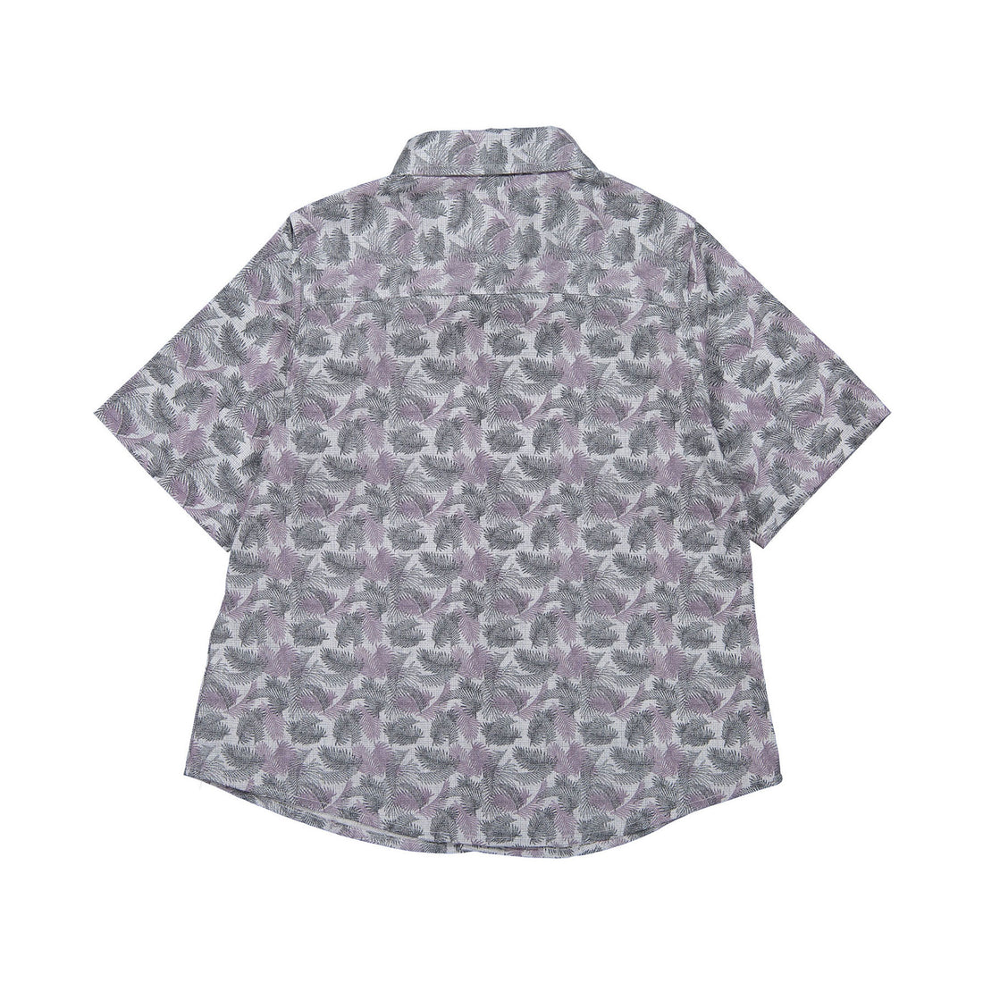 Boys and Arrows Purple Leaves Short Sleeve Shirt