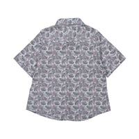 Boys and Arrows Purple Leaves Short Sleeve Shirt
