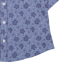Boys and Arrows Blue Flowers Short Sleeve Shirt