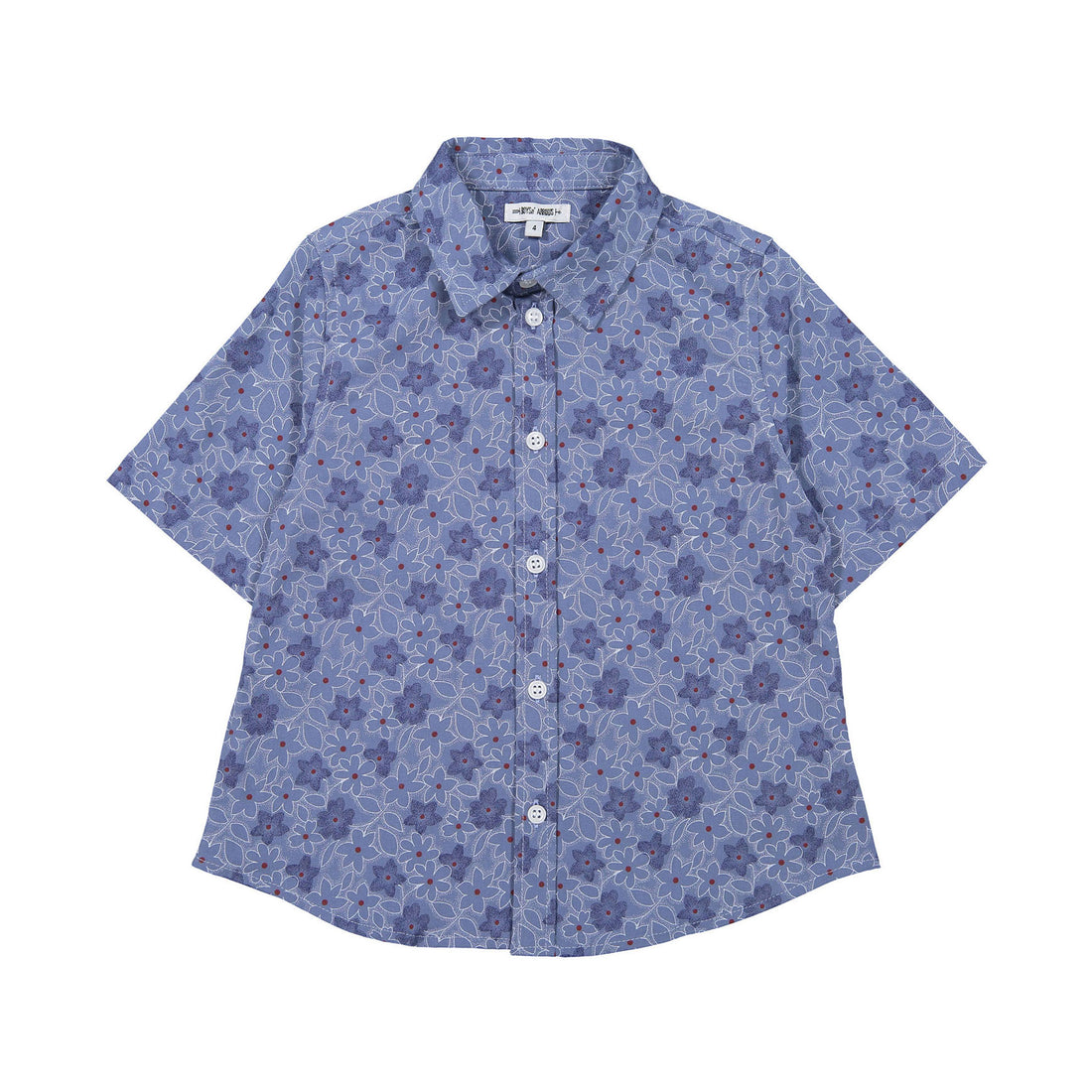 Boys and Arrows Blue Flowers Short Sleeve Shirt