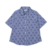 Boys and Arrows Blue Flowers Short Sleeve Shirt
