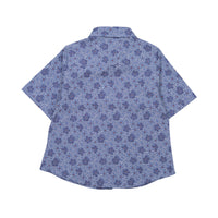 Boys and Arrows Blue Flowers Short Sleeve Shirt