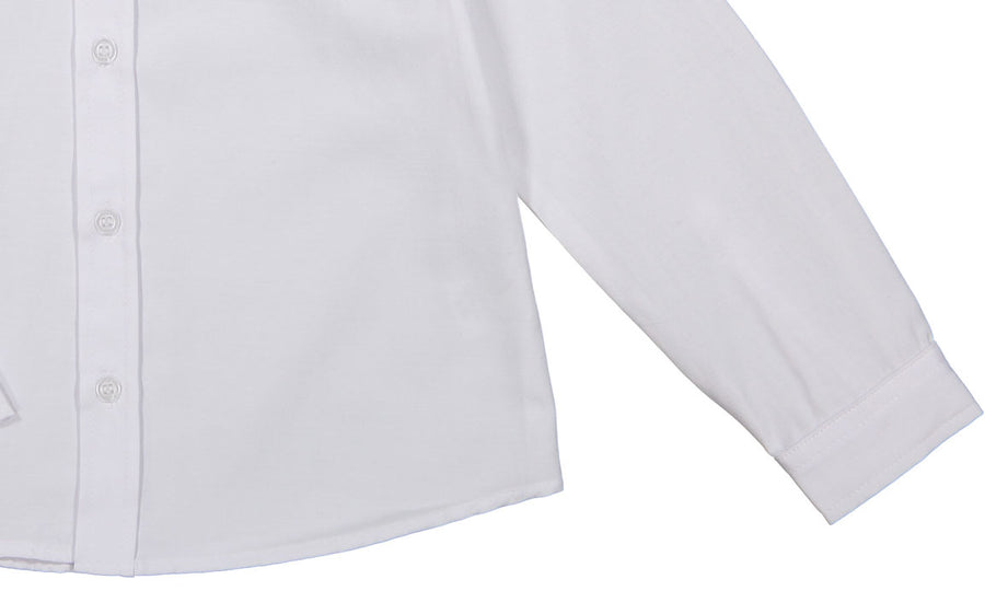 Boys and Arrows White Long Sleeve Collar Shirt