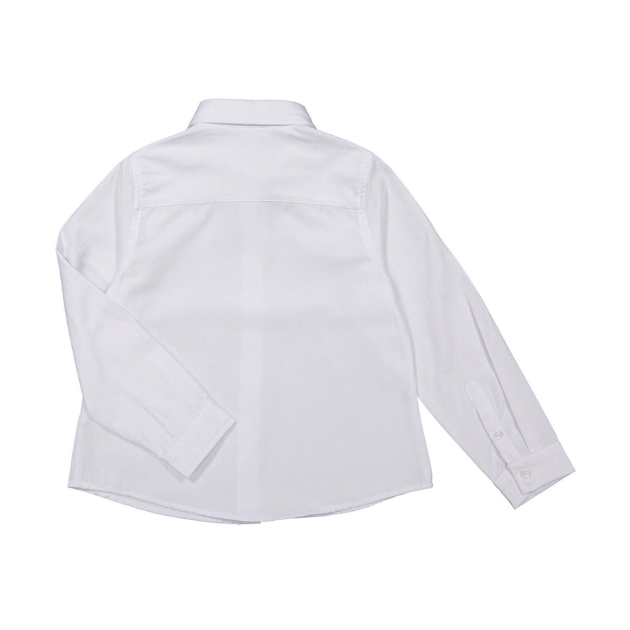 Boys and Arrows White Long Sleeve Collar Shirt