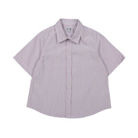 Boys and Arrows Blue/Red Medium Stripe Short Sleeve Shirt