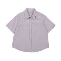 Boys and Arrows Blue/Red Medium Stripe Short Sleeve Shirt