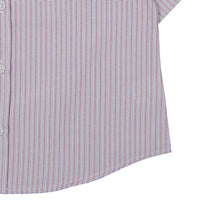 Boys and Arrows Blue/Red Medium Stripe Short Sleeve Shirt