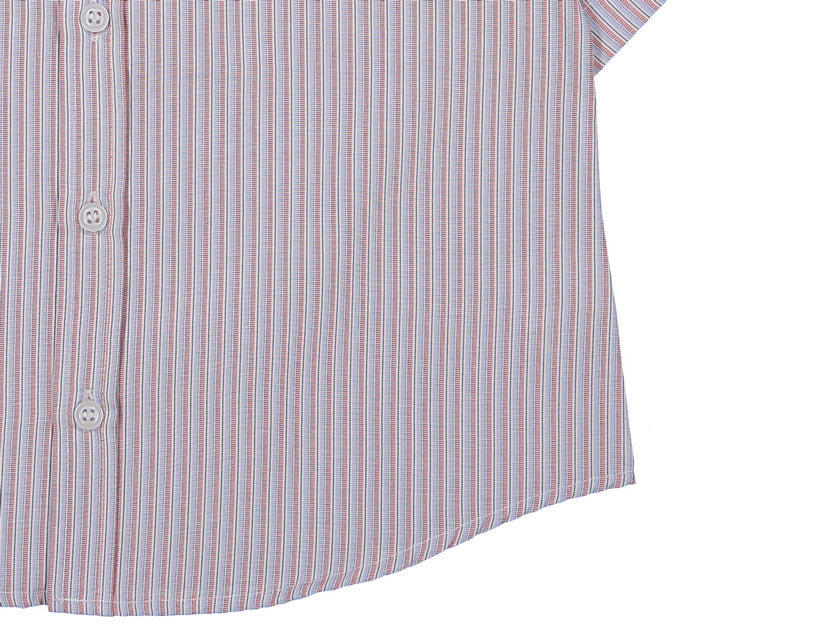 Boys and Arrows Blue/Red Medium Stripe Short Sleeve Shirt